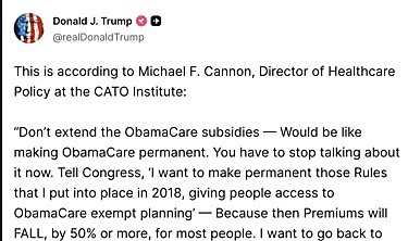Trump Promotes Regulatory Relief—Not Subsidies—as the Solution to Obamacare